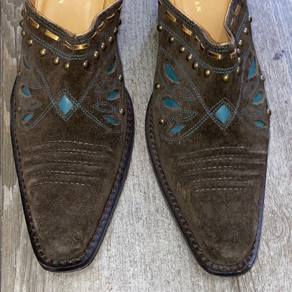 Cole Haan Morgan Suede Studded Mules - Picture 7 of 14